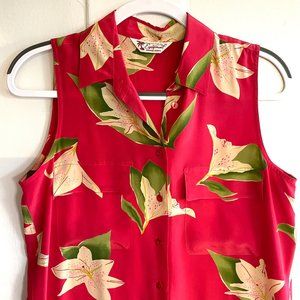 Vintage Silk Shirt Dress